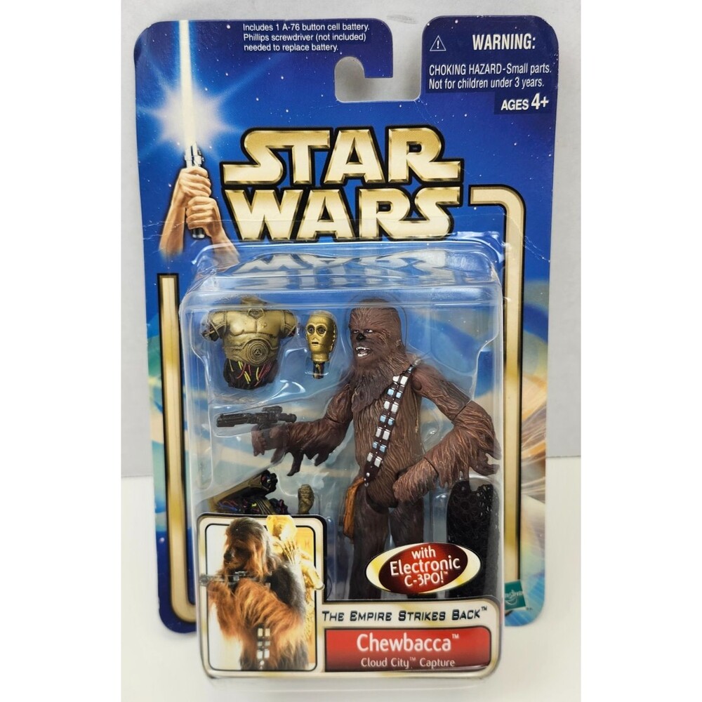 Star Wars Empire Strikes Back Chewbacca Cloud City Capture with Electronic C-3PO